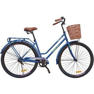 Велосипед SPARK CITY RETRO (колеса - 28", стальная рама - 18") с корзиной Синий 205327 фото