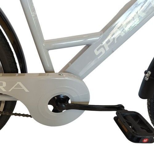 Велосипед SPARK CITY LIRA (колеса - 26", сталева рама - 17") з кошиком сірий 240038 фото