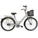 Велосипед SPARK CITY LIRA (колеса - 26", сталева рама - 17") з кошиком сірий 240038 фото 1