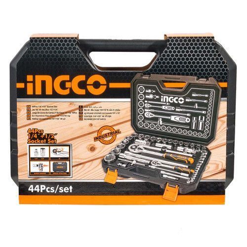Набір головок торцевих 1/4 " та 1/2" 44 предмети INGCO INDUSTRIAL HKTS42441 фото