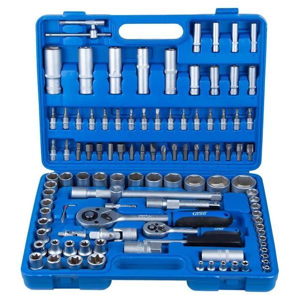 Набор насадок торцевых и биты 1/4", 1/2" 108шт Start GRAD (6003205) 6003205 фото