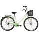 Велосипед SPARK CITY MIRA (колеса - 28", сталева рама - 18") з кошиком білий із зеленим 240027 фото 1