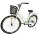 Велосипед SPARK CITY MIRA (колеса - 28", сталева рама - 18") з кошиком білий із зеленим 240027 фото 2