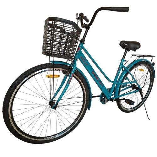 Велосипед SPARK CITY MIRA (колеса - 28", сталева рама - 18") з кошиком бірюзовий 240025 фото