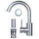 Смеситель KT &Oslash;35 для раковины гусак изогнутый на гайке SS AQUATICA KT-1A270P (9722011) 9722011 фото 3