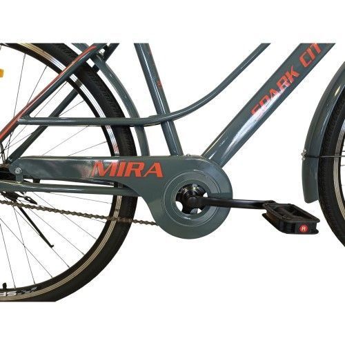 Велосипед SPARK CITY MIRA (колеса - 28", сталева рама - 18") з кошиком графітовий 240028 фото
