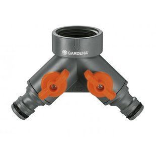 Розподільник 2х канальний Gardena 3/4' під різьблення 26,5 мм 00938-20.000.00 фото