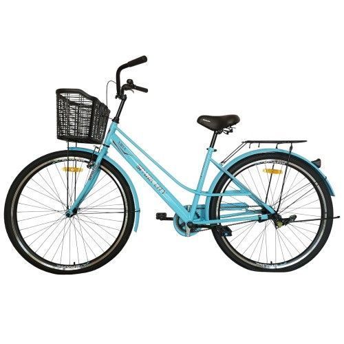 Велосипед SPARK CITY MIRA (колеса - 28", сталева рама - 18") з кошиком світло-блакитний 240026 фото