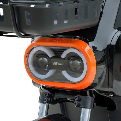 Велосипед с электромотором SPARK TOUR 14" 60V/500W/20Ah Чёрный с оранжевым 227069 фото