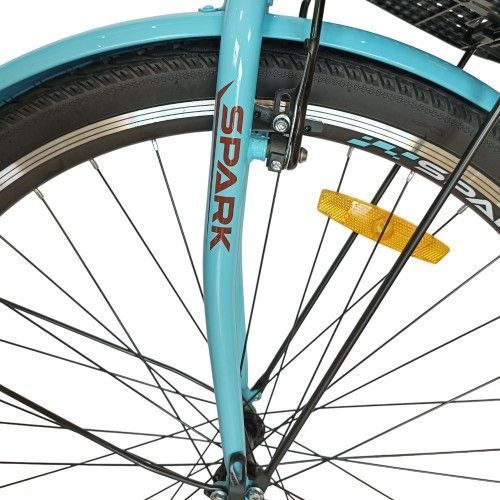 Велосипед SPARK CITY MIRA (колеса - 28", сталева рама - 18") з кошиком світло-блакитний 240026 фото