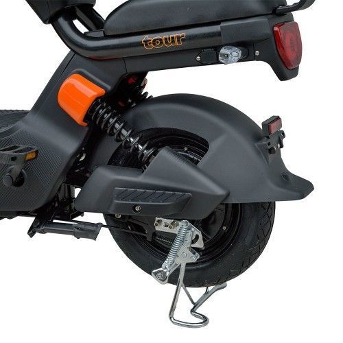 Велосипед с электромотором SPARK TOUR 14" 60V/500W/20Ah Чёрный с оранжевым 227069 фото