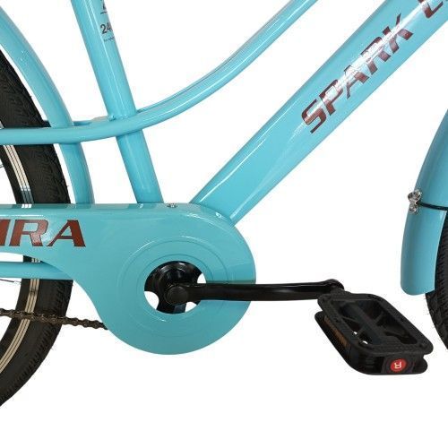Велосипед SPARK CITY MIRA (колеса - 28", сталева рама - 18") з кошиком світло-блакитний 240026 фото