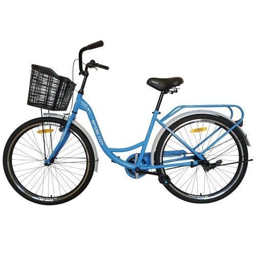 Велосипед SPARK CITY SOLA (колеса - 26", сталева рама - 17") з кошиком синій 240030 фото