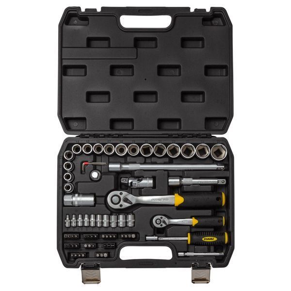 Набор насадок торцевых и бит 1/4", 1/2" 72шт CrV mid SIGMA (6003741) 6003741 фото