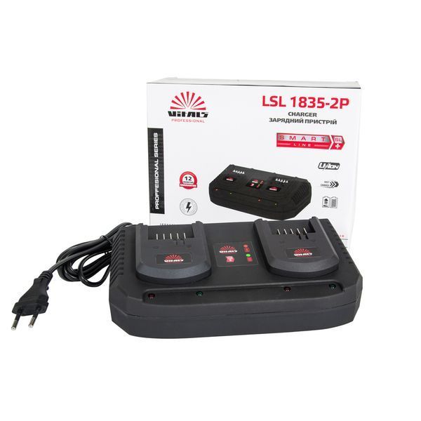 Зарядний пристрій для акумуляторів Vitals Professional LSL 1835-2P SmartLine 120285 фото