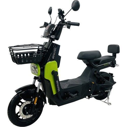 Электровелосипед SPARK TOUR PRO 14" 60V/1000W/20Ah черный с зеленым 247721 фото