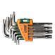 Ключі TORX 9шт T10-T50мм CrV (короткі з отвір) GRAD (4022275) 4022275 фото 1