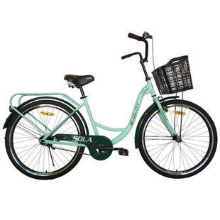 Велосипед SPARK CITY SOLA (колеса - 26", стальная рама - 17") с корзиной светло-мятный 240029 фото