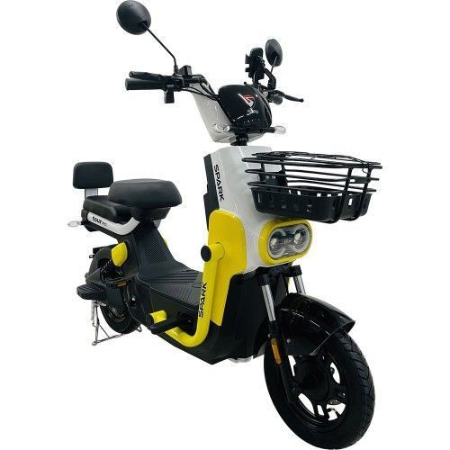 Электровелосипед SPARK TOUR PRO 14" 60V/1000W/20Ah белый с желтым 247723 фото