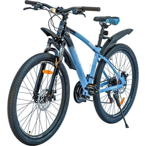 Велосипед SPARK MOUNT (колеса - 26", алюминиевая рама - 15") голубой с чёрным 218758 фото