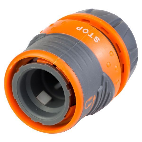 Конектор 1/2" швидкознімний для шланга 1/2" аквастоп із замком (ABS+TPR) FLORA (5015434) 5015434 фото