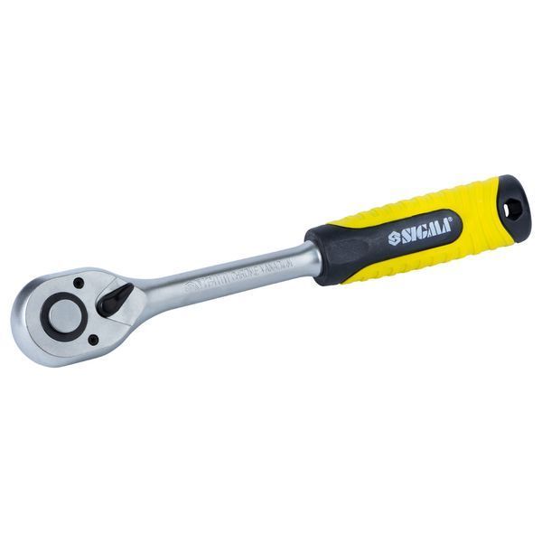 Ключ-тріскачка 1/2" з набором насадок та подовжувачем 12шт CrV mid SIGMA (6003701) 6003701 фото