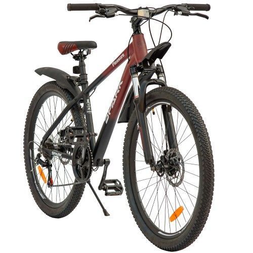 Велосипед SPARK PLEASURE (колеса - 26", алюминиевая рама - 15") чёрным с тёмно-красным (м) 222949 фото