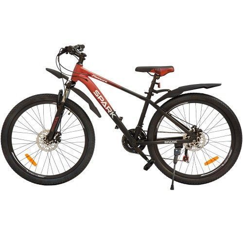Велосипед SPARK PLEASURE (колеса - 26", алюминиевая рама - 15") чёрным с тёмно-красным (м) 222949 фото