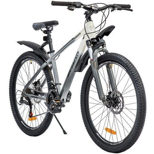 Велосипед SPARK PLEASURE (колеса - 26", алюминиевая рама - 15") серый с белым 222950 фото