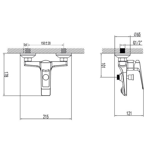 Смеситель BOLSENA &Oslash;35 для ванны литой CORSO CB-1C137C (9614200) 9614200 фото