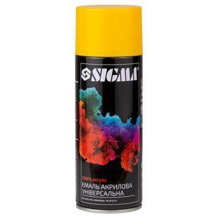 Эмаль аэрозольная акриловая 400мл RAL 1028 желтый глянец SIGMA (2737011) 2737011_noNP фото