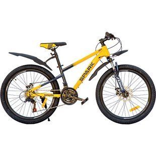 Велосипед SPARK JOY (колеса - 24", сталева рама - 13") жовтий з темно-синім 222967 фото