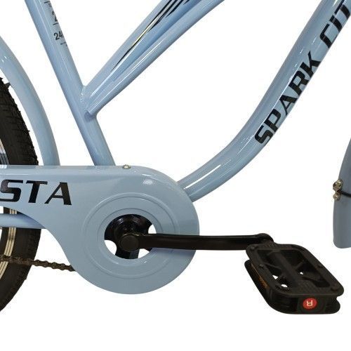 Велосипед SPARK CITY VISTA (колеса - 26", сталева рама - 17") з кошиком блакитний 240014 фото