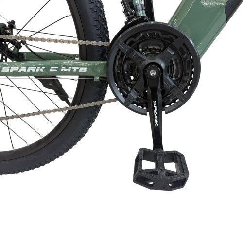 Велосипед с электромотором SPARK E-MTB SHADOW 15" 48V/500W/12,8Ah тёмно-зелёный 239953 фото