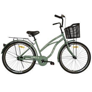 Велосипед SPARK CITY VISTA (колеса - 26", стальная рама - 17") с корзиной оливковый 240016 фото