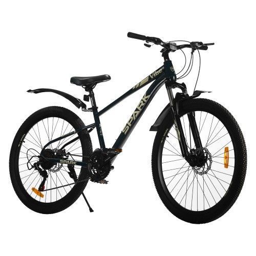 Велосипед SPARK VIBE (колеса - 27,5", стальная рама - 15") тёмно-зелёный 239241 фото