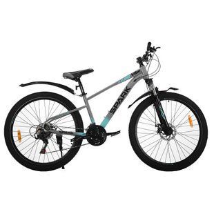 Велосипед SPARK VIBE (колеса - 27,5", стальная рама - 15") серый с бирюзовым 239242 фото