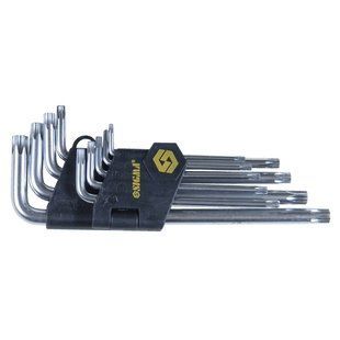 Ключи TORX 9шт T10-T50мм CrV (средние с отверстием) SIGMA (4022221) 4022221 фото