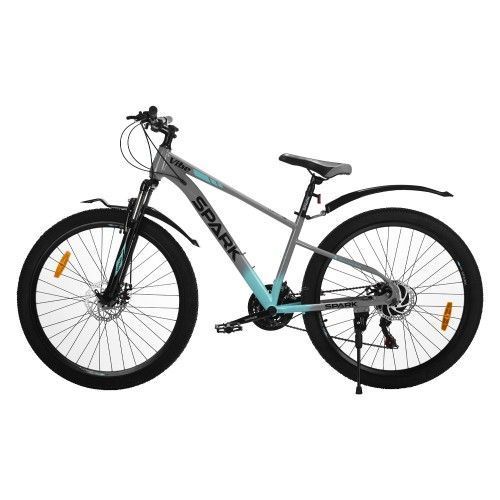 Велосипед SPARK VIBE (колеса - 27,5", стальная рама - 15") серый с бирюзовым 239242 фото