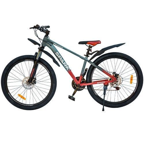 Велосипед SPARK PLEASURE (колеса - 27,5", алюминиевая рама - 15") серый с тёмно-красным (м) 222956 фото