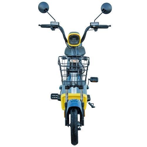 Электроскутер SPARK Электровелосипед VOLT 14" 48V/400W/12Ah Синий с желтым 227055 фото