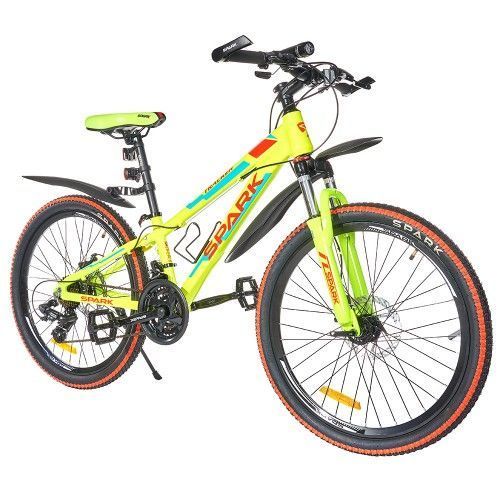 Велосипед SPARK TRACKER (колеса - 24", алюмінієва рама - 11") неоновий лаймовий 197972 фото