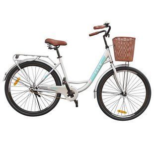 Велосипед SPARK CITY LIMU (колеса - 26", стальная рама - 17") с корзиной Белый 205328 фото