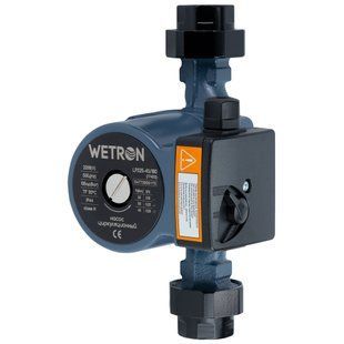 Насос циркуляційний 65Вт Hmax 4м Qmax 63л/хв &Oslash;1 1/2" 180мм + гайки &Oslash;1" WETRON (774512) 774512 фото