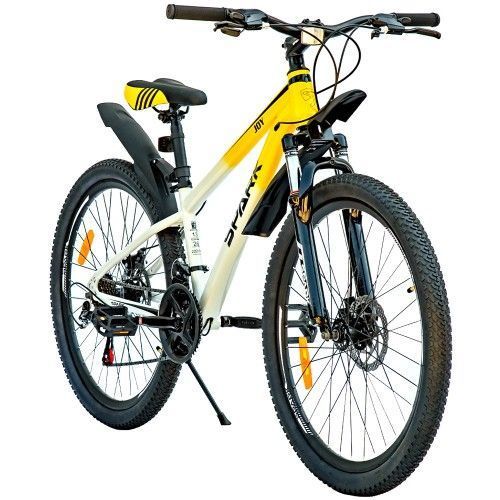 Велосипед SPARK JOY (колеса - 26", сталева рама - 13") сірий з жовтим 222972 фото