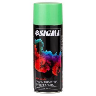 Эмаль аэрозольная акриловая 400мл RAL 6021 светло-зеленый глянец SIGMA (2737211) 2737211_noNP фото