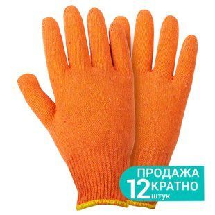Рукавички трикотажні без точкового ПВХ покриття р10 Лайт (помаранчеві) КРАТНО 12 парам GRAD (9441845) 9441845 фото