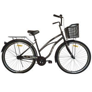 Велосипед SPARK CITY VISTA (колеса - 28", стальная рама - 18") с корзиной тёмно-коричневый 240017 фото