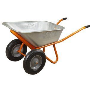 Тачка будівельна двоколісна 100л 320кг колесо 15" (з 4-х частин) FLORA (5056714) 5056714 фото