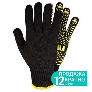 Рукавички трикотажні з точковим покриттям ПВХ р10 Універсал (чорні) SIGMA (9442651) 9442651 фото